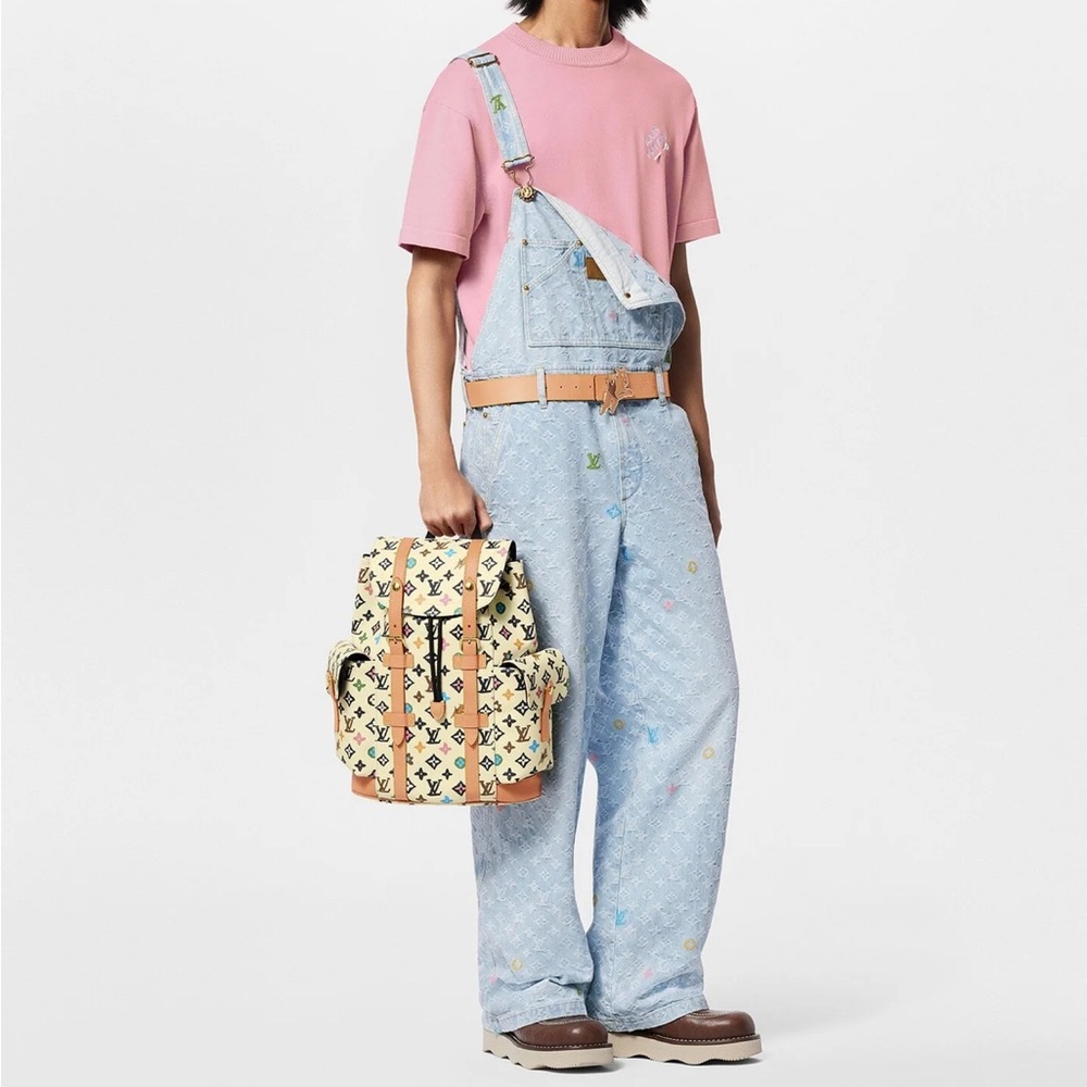 Louis Vuitton,  Monogram Denim Dungarees / overall in Washed Indigo men 40 size